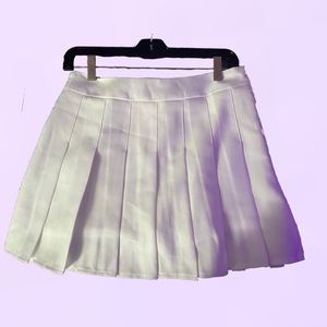 White Pleated Skirt